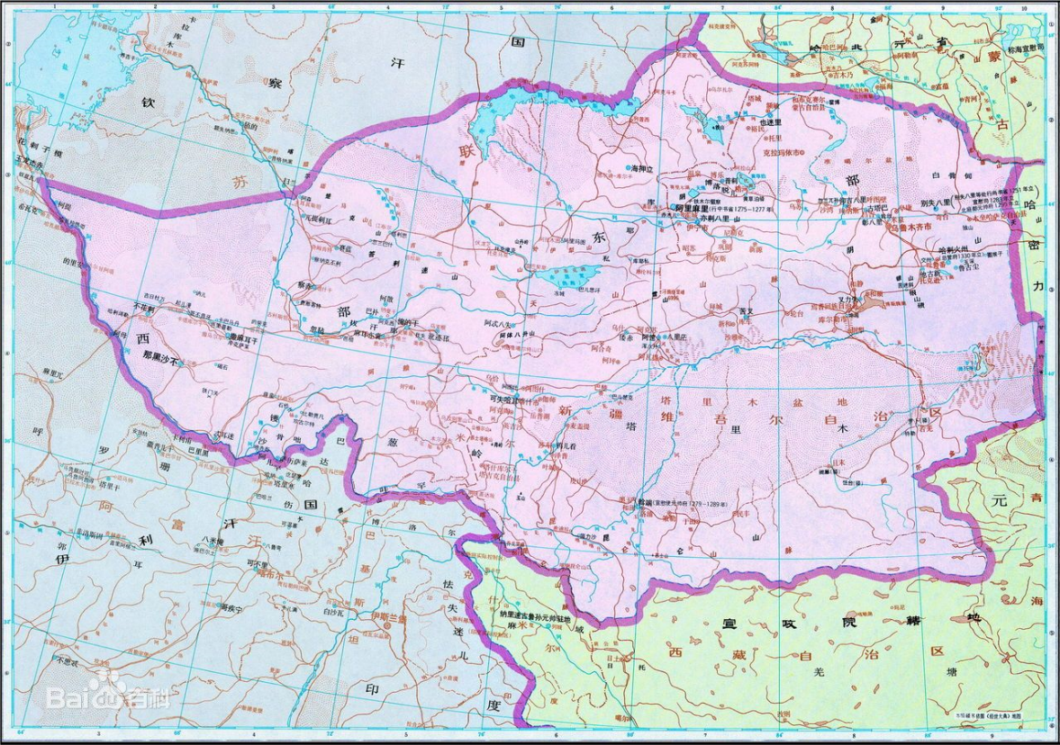 察合台汗国属于元朝吗（察合台汗国鼎盛时包含哪些领土）