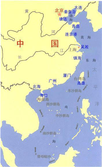中国南海分界线图片