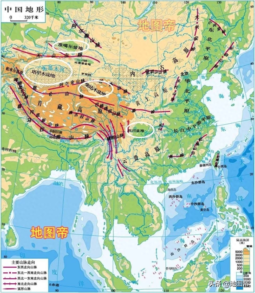 四大盆地是哪四大盆地（我国四大盆地的地理位置及特点）